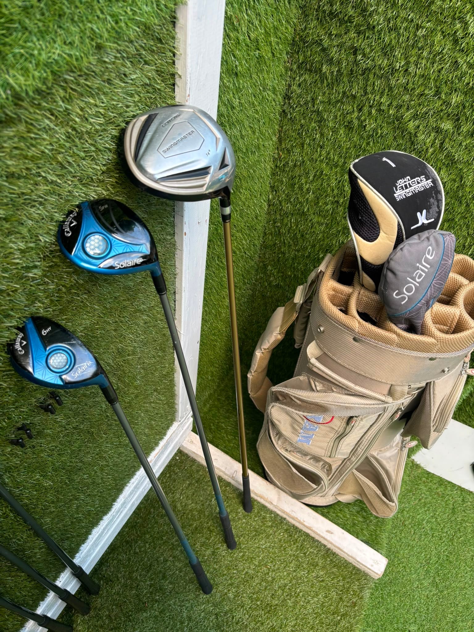 Cobra 3100 I/H Ladies Graphite Irons, Callaway Solaire Woods & RAM Force Cart Bag - Image 5