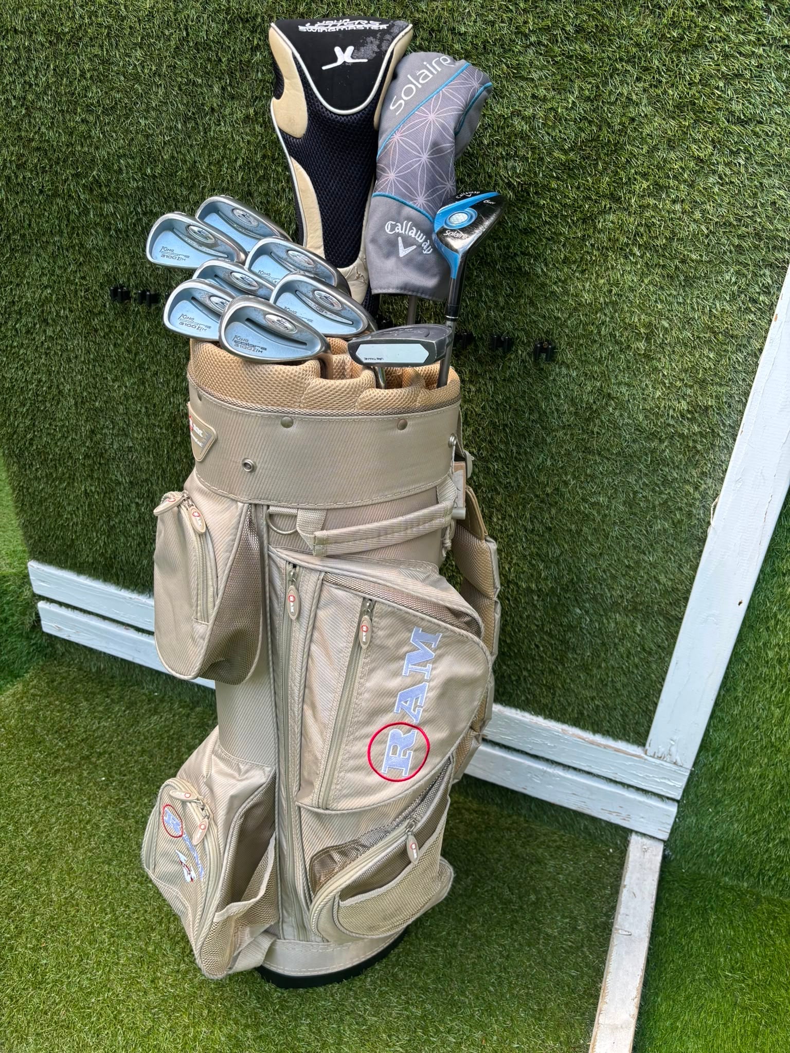 Cobra 3100 I/H Ladies Graphite Irons, Callaway Solaire Woods & RAM Force Cart Bag - Image 8