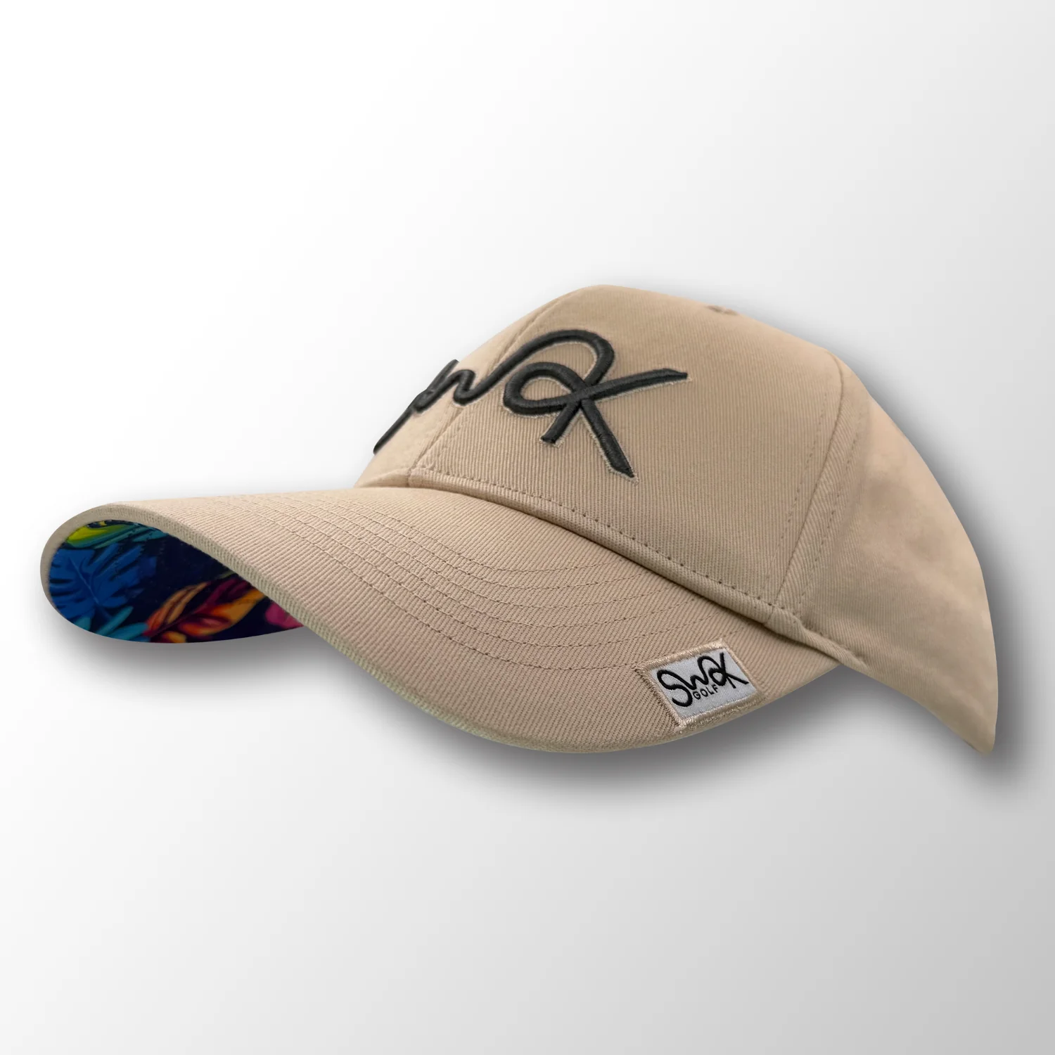 SWAK Colourful Leaves Cotton Baseball Cap – Breathable Jungle Print - Image 4