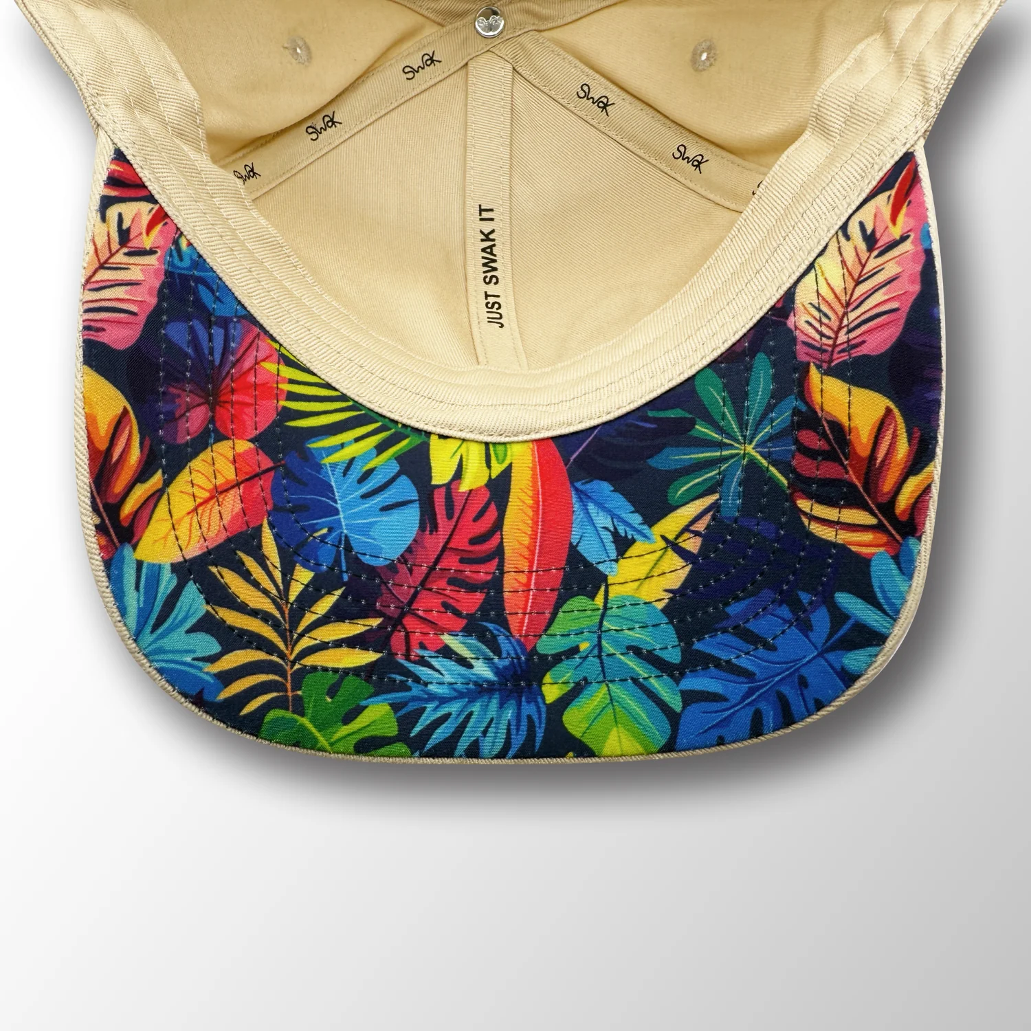 SWAK Colourful Leaves Cotton Baseball Cap – Breathable Jungle Print - Image 7