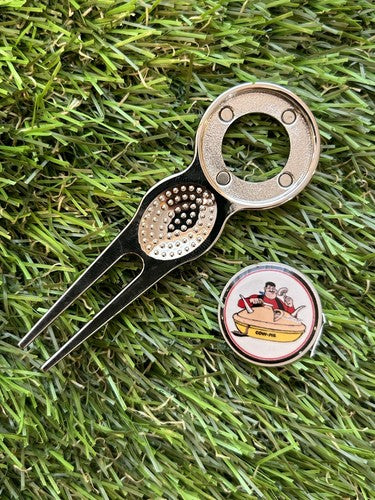 Metal Golf Ball Marker & Pitch Repair Tool – Silver - Image 2