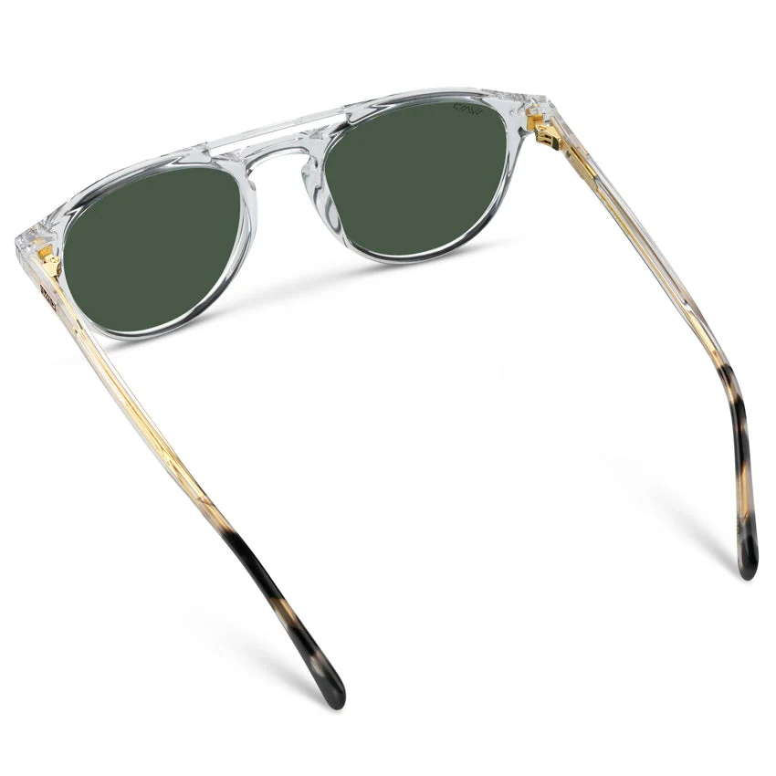 WMP Easton Clear Round Acetate Polarized Sunglasses, UV400 - Image 7