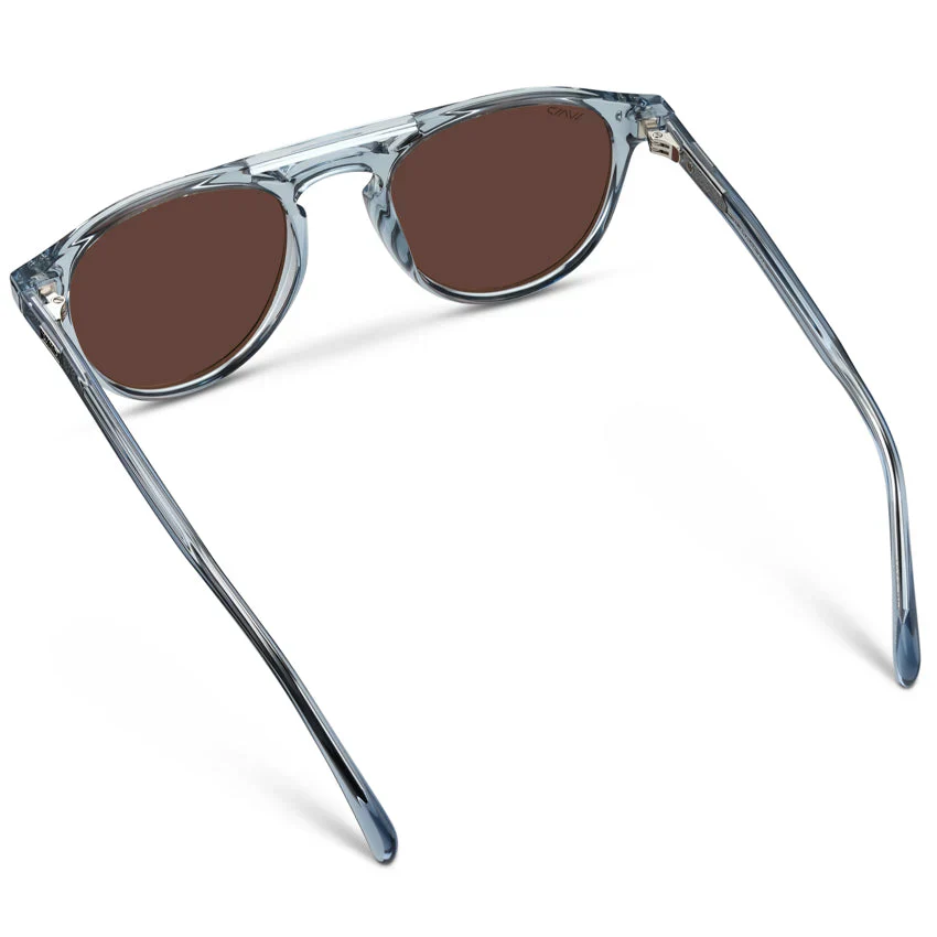 WMP Easton Denim Blue Round Polarized Acetate Sunglasses - Image 6