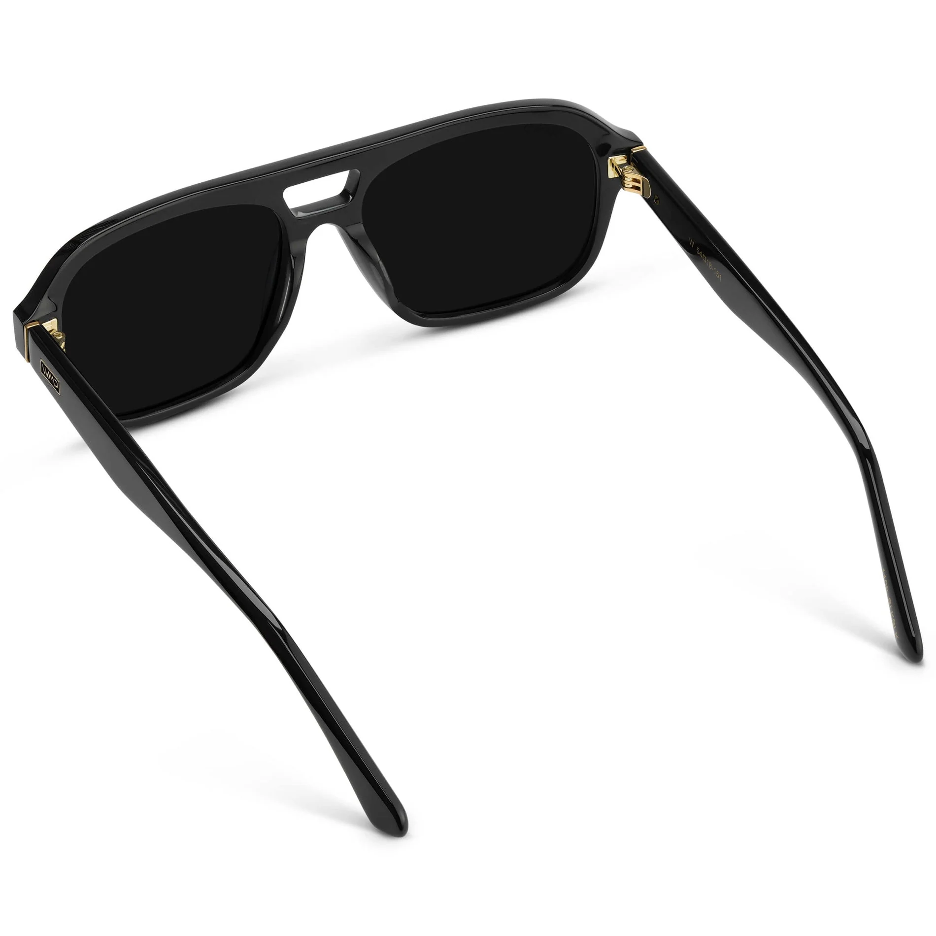 EMBER Triple Black Oversized Aviator Sunglasses by WMP Eyewear - Image 5