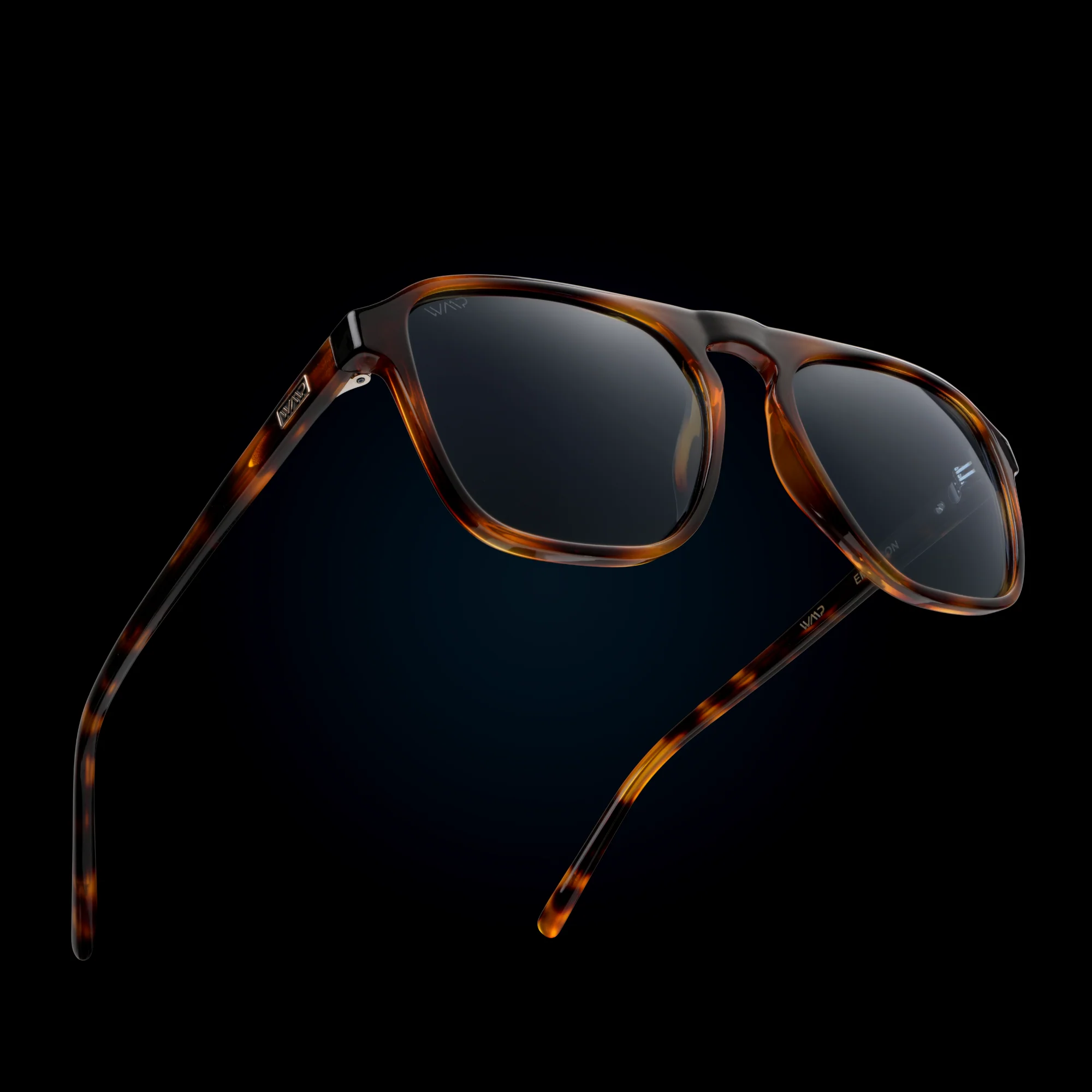 WMP Unisex Square Aviator Polarized Sunglasses Brown Tortoise - Image 7