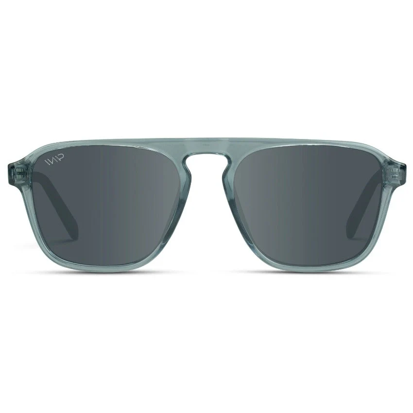 WMP Square Aviator Polarized Sunglasses Denim Blue UV400