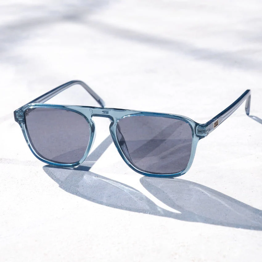 WMP Square Aviator Polarized Sunglasses Denim Blue UV400 - Image 3