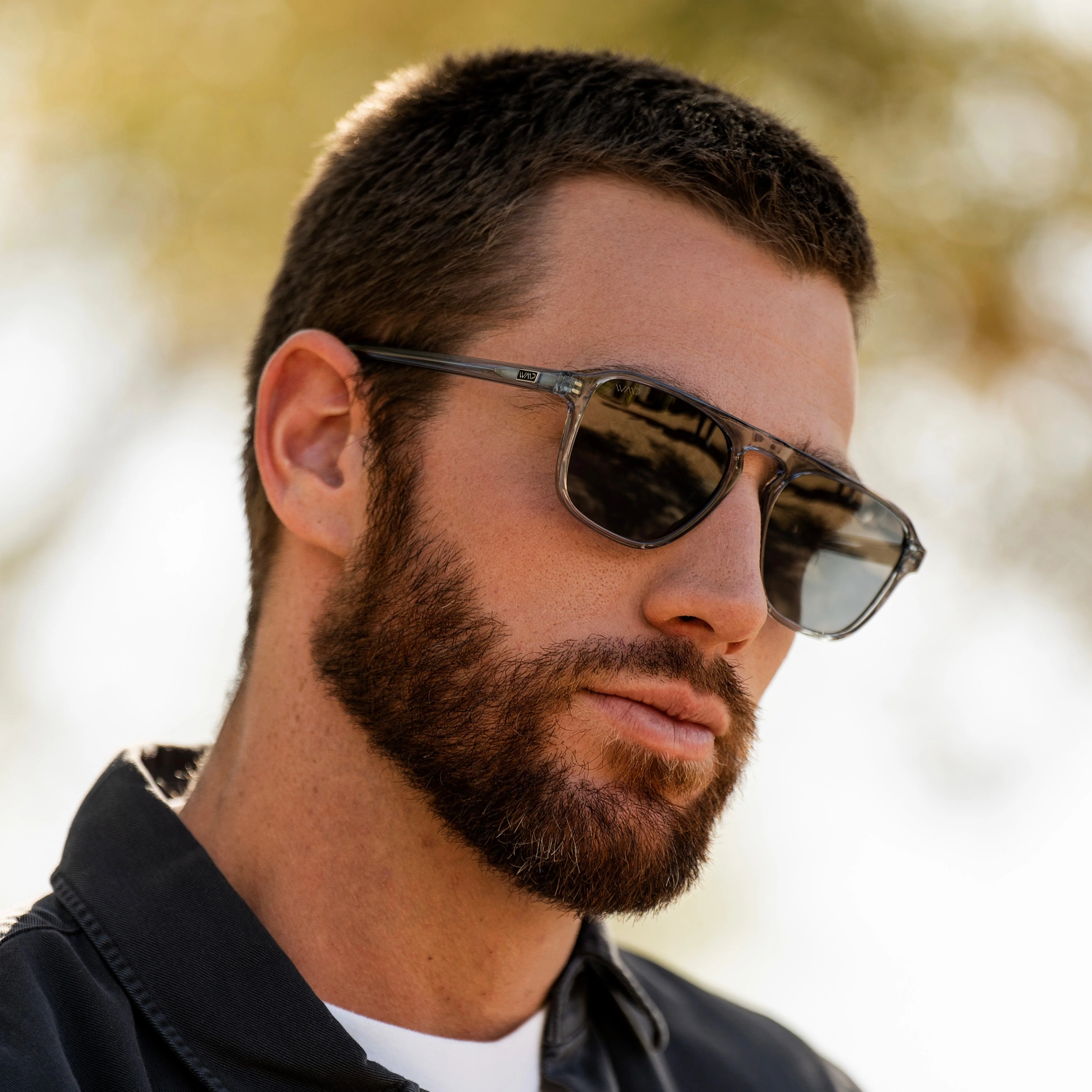 WMP Square Aviator Polarized Sunglasses Denim Blue UV400 - Image 7
