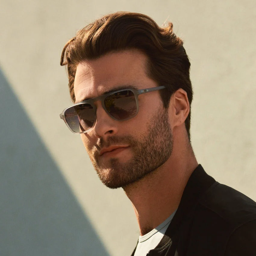 WMP Square Aviator Polarized Sunglasses – Moonrock Grey Acetate - Image 4