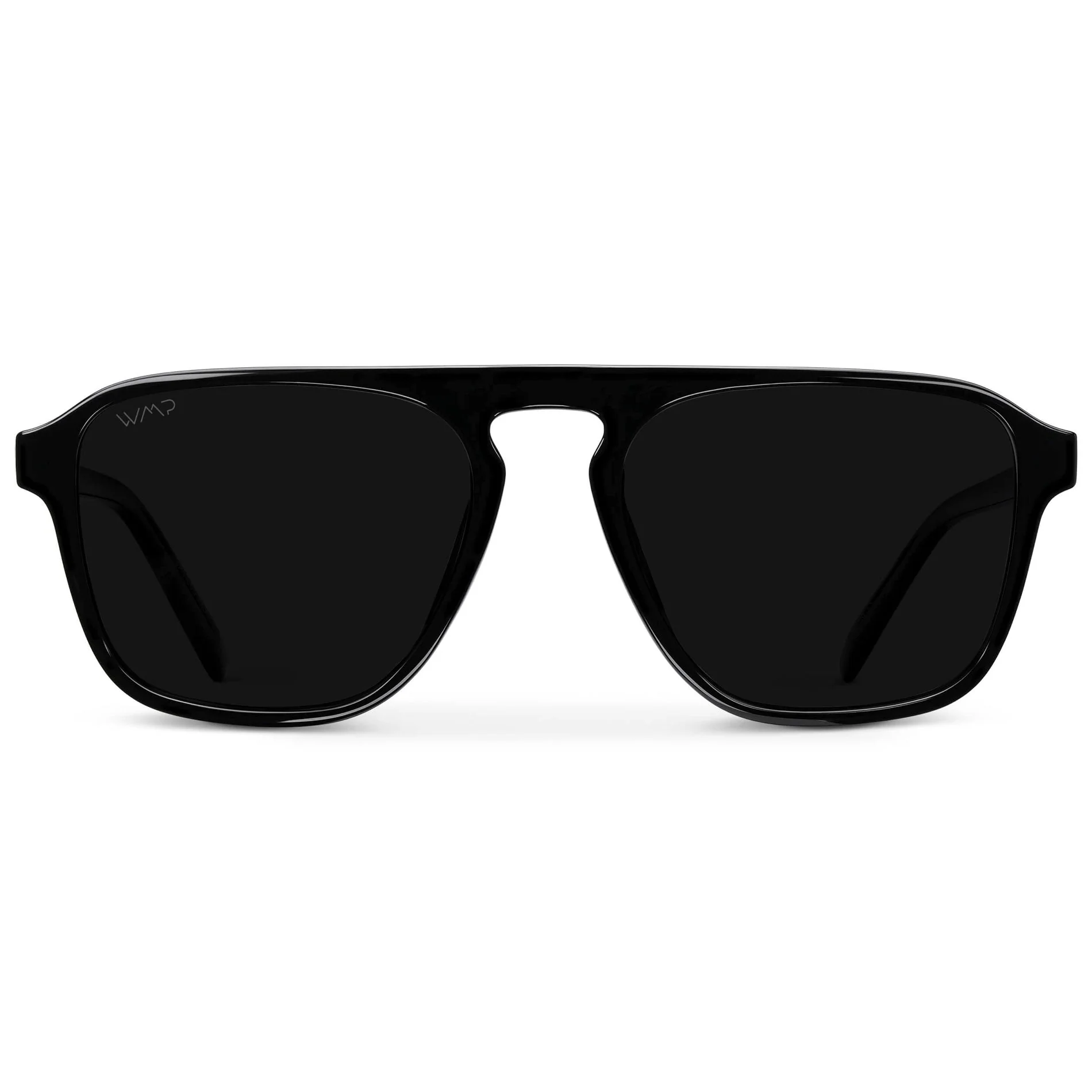 Black Square Aviator Polarized Sunglasses Cat 3 | WMP Emerson