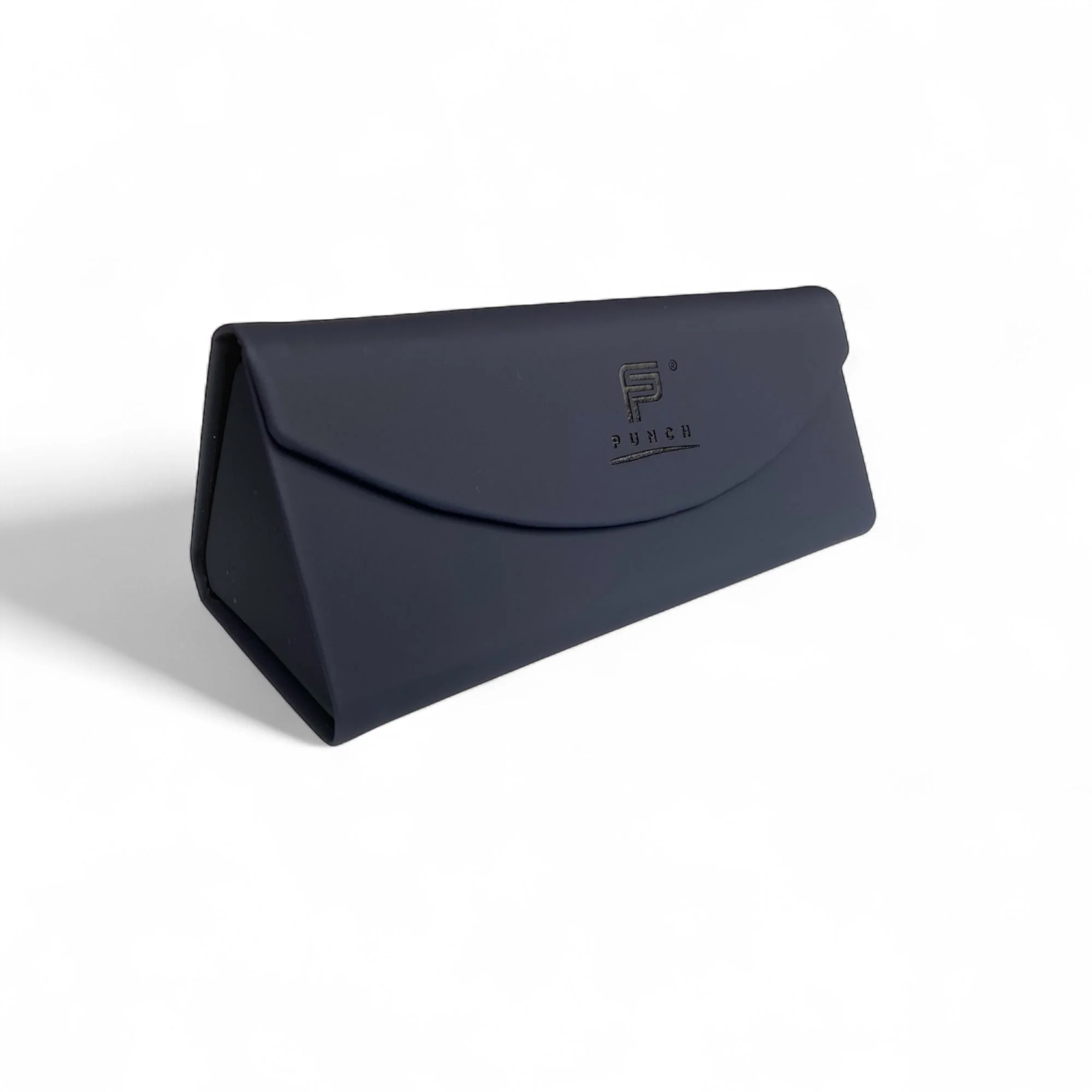 Foldable Blue Sunglasses Case by PUNCH, Semi-Hard, Magnetic
