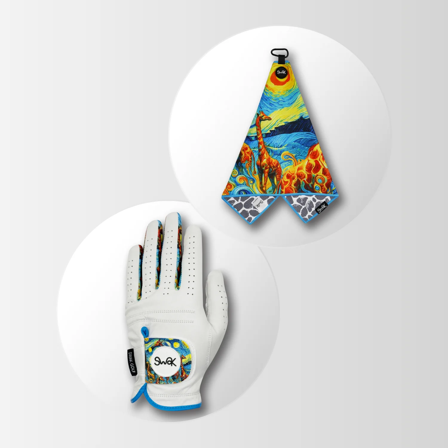 Giraffe Print Glove and Towel Gift Bundle for All Ages