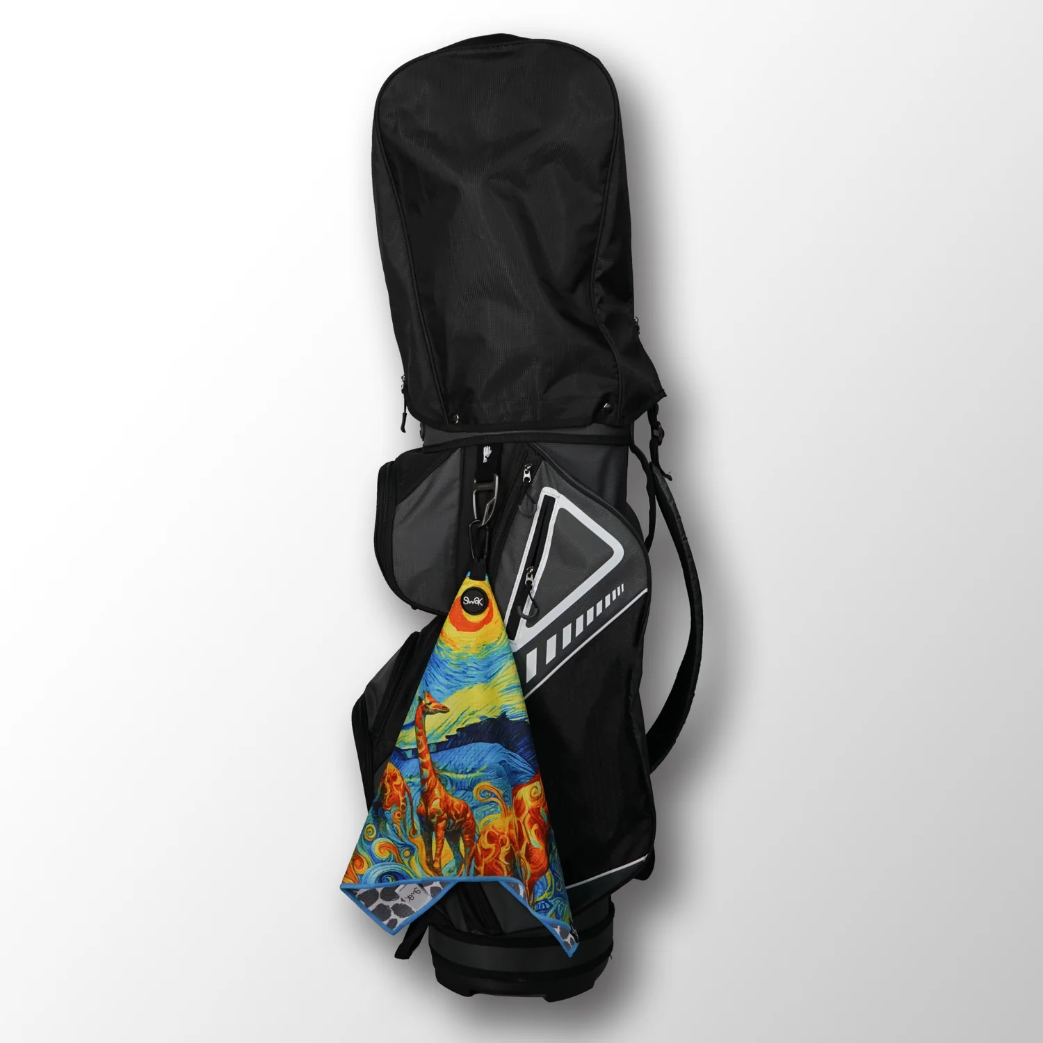 Magnetic Microfibre Golf Towel – Quick Dry, Giraffe Pattern - Image 6