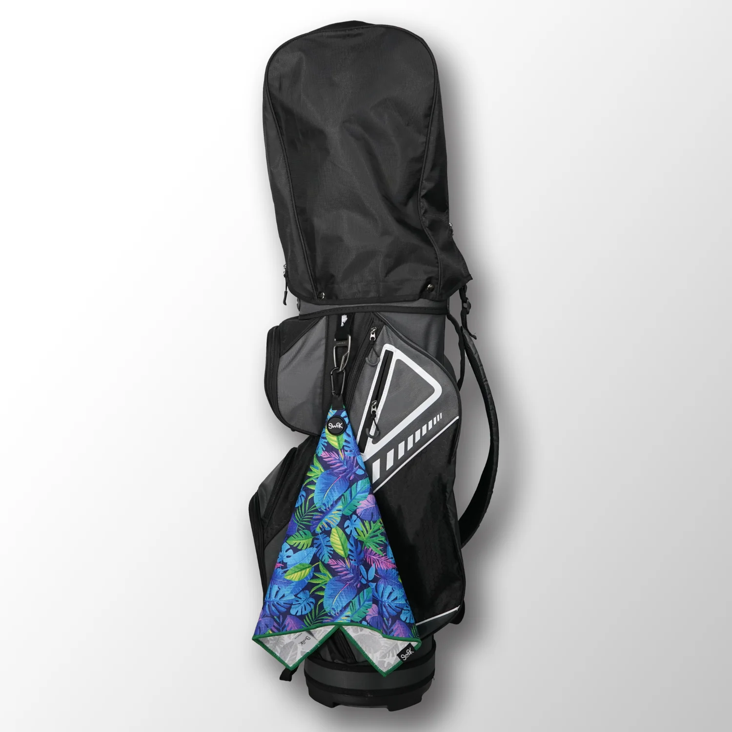 Green Leaves Magnetic Microfibre Golf Towel 40x60cm - Image 6