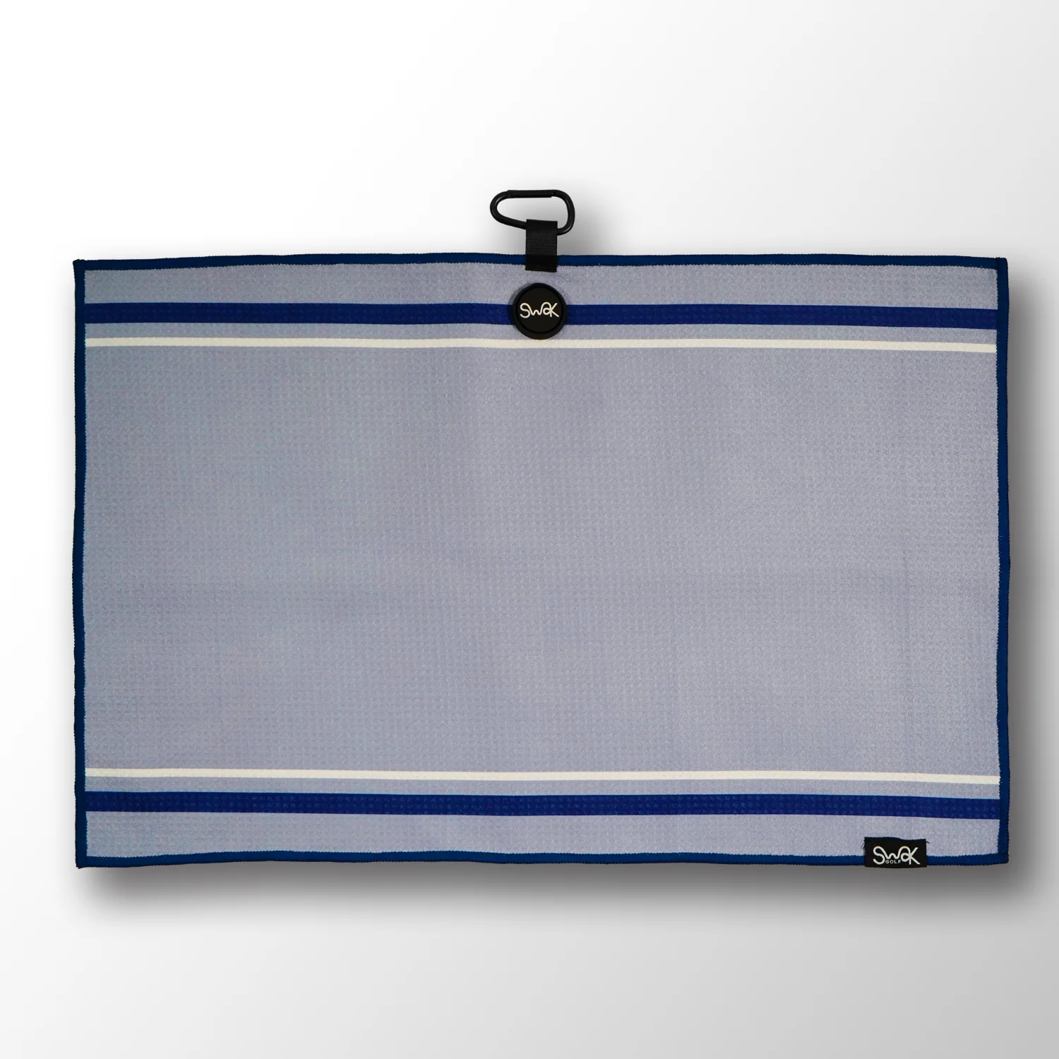 Magnetic Microfibre Golf Towel – Grey Waffle 40x60cm - Image 4