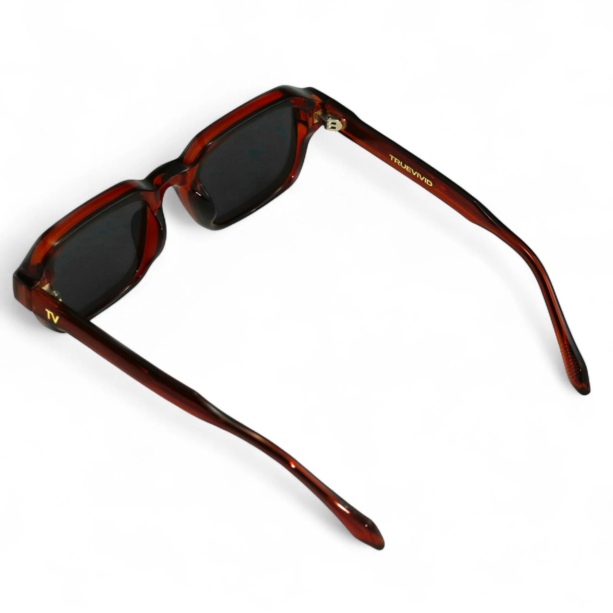 TrueVivid Rectangular Sunglasses Oxblood UV400 Unisex - Image 3