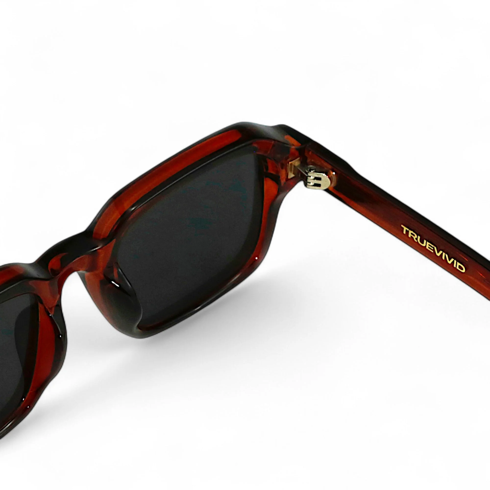 TrueVivid Rectangular Sunglasses Oxblood UV400 Unisex - Image 4