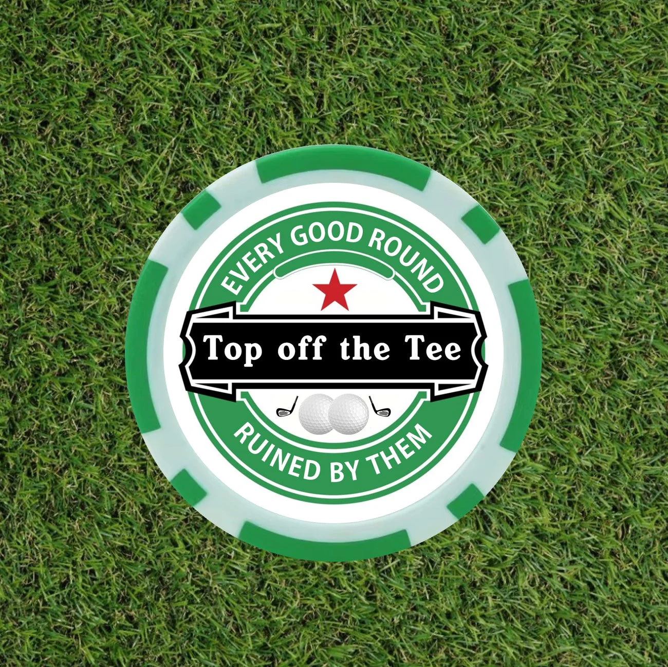 Heineken Themed Funny Golf Poker Chips - Image 3