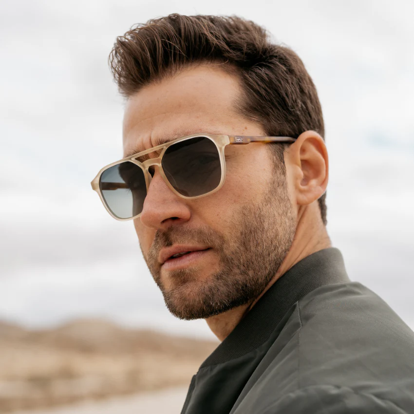 HUNTER Men's Double Bridge Aviator Sunglasses Tortoise Champagne by WMP Eyewear - Image 2