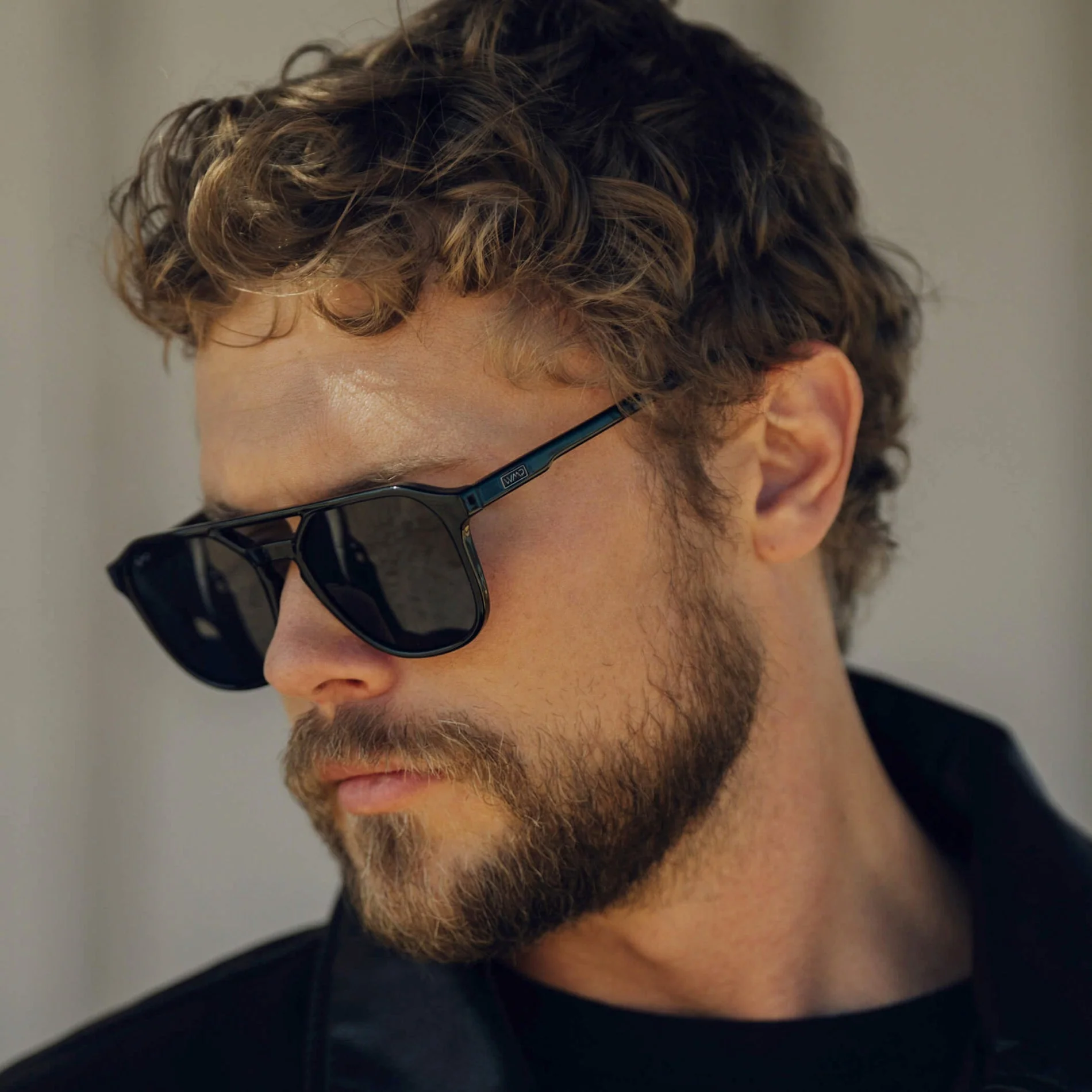 HUNTER Men's Triple Black Aviator Sunglasses | WMP Eyewear - Image 3