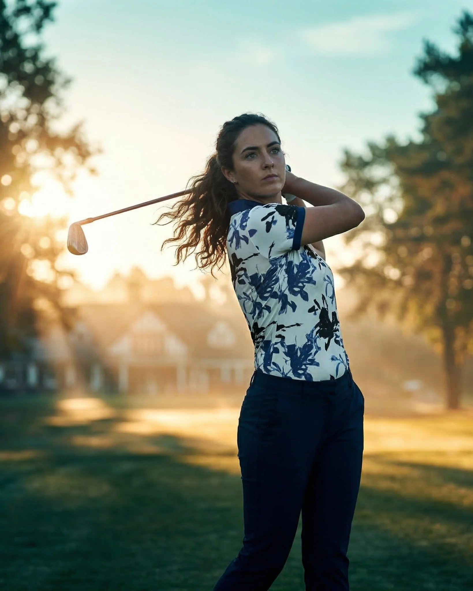 Women's Indigo Artistic Performance Golf Polo Shirt - Image 5