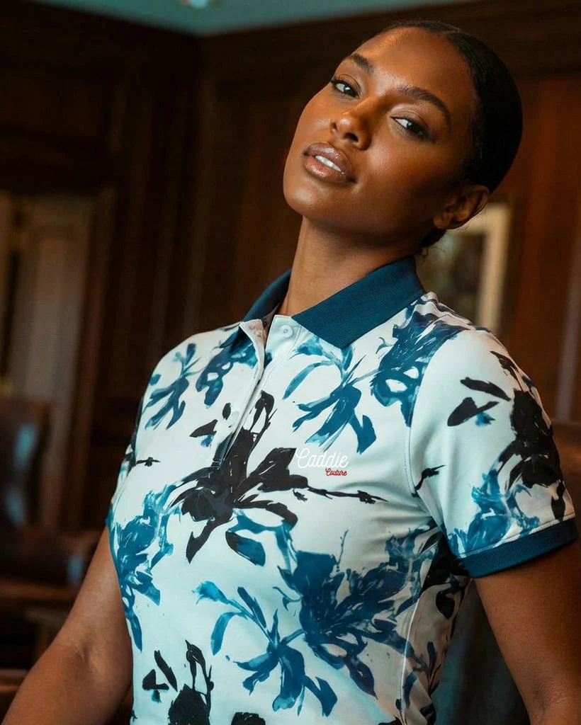 Women's Indigo Artistic Performance Golf Polo Shirt - Image 7