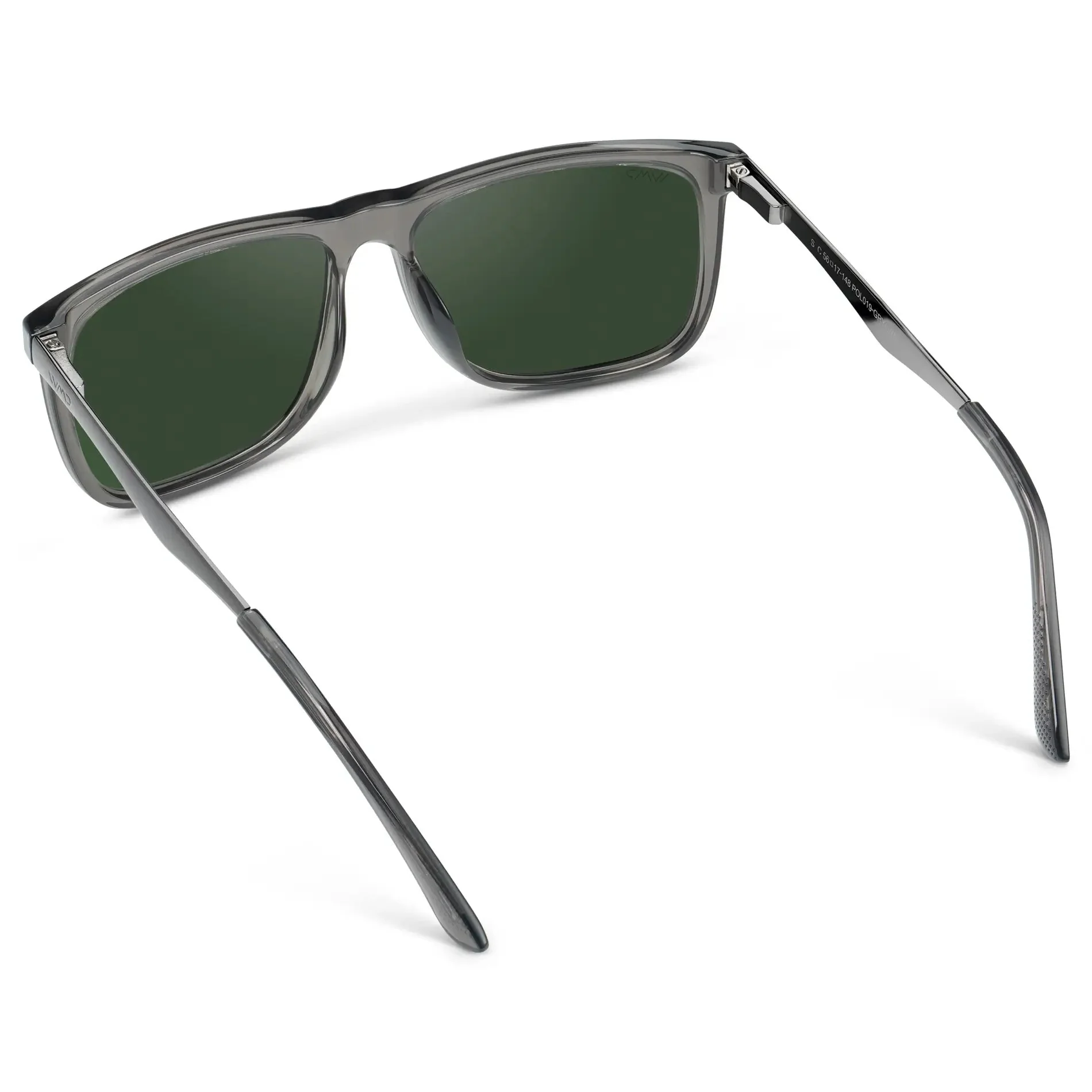 JACOB Rectangular Classic Men's Sunglasses in Steel Grey by WMP Eyewear - Image 5