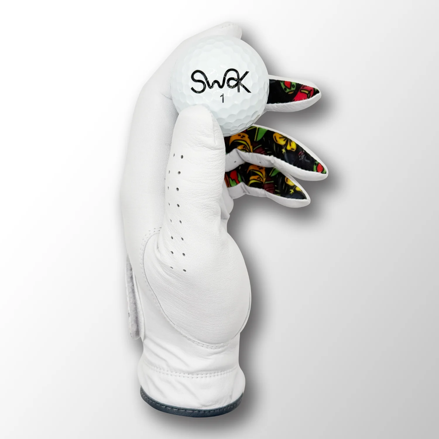 SWAK Jamaica Cabretta Leather Golf Glove – Unisex Island Art - Image 3