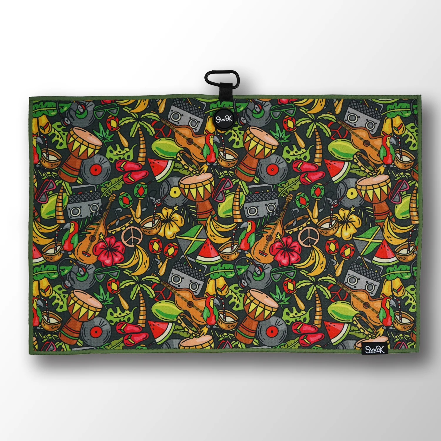 Jamaica Golf Towel Magnet Microfibre Waffle 40x60cm - Image 4