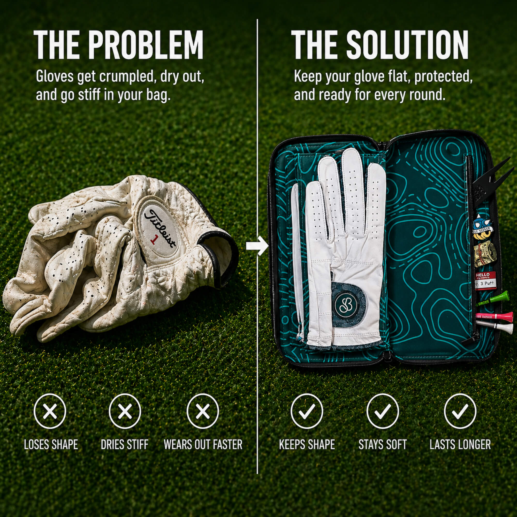 Leather Golf Glove Case - Image 3