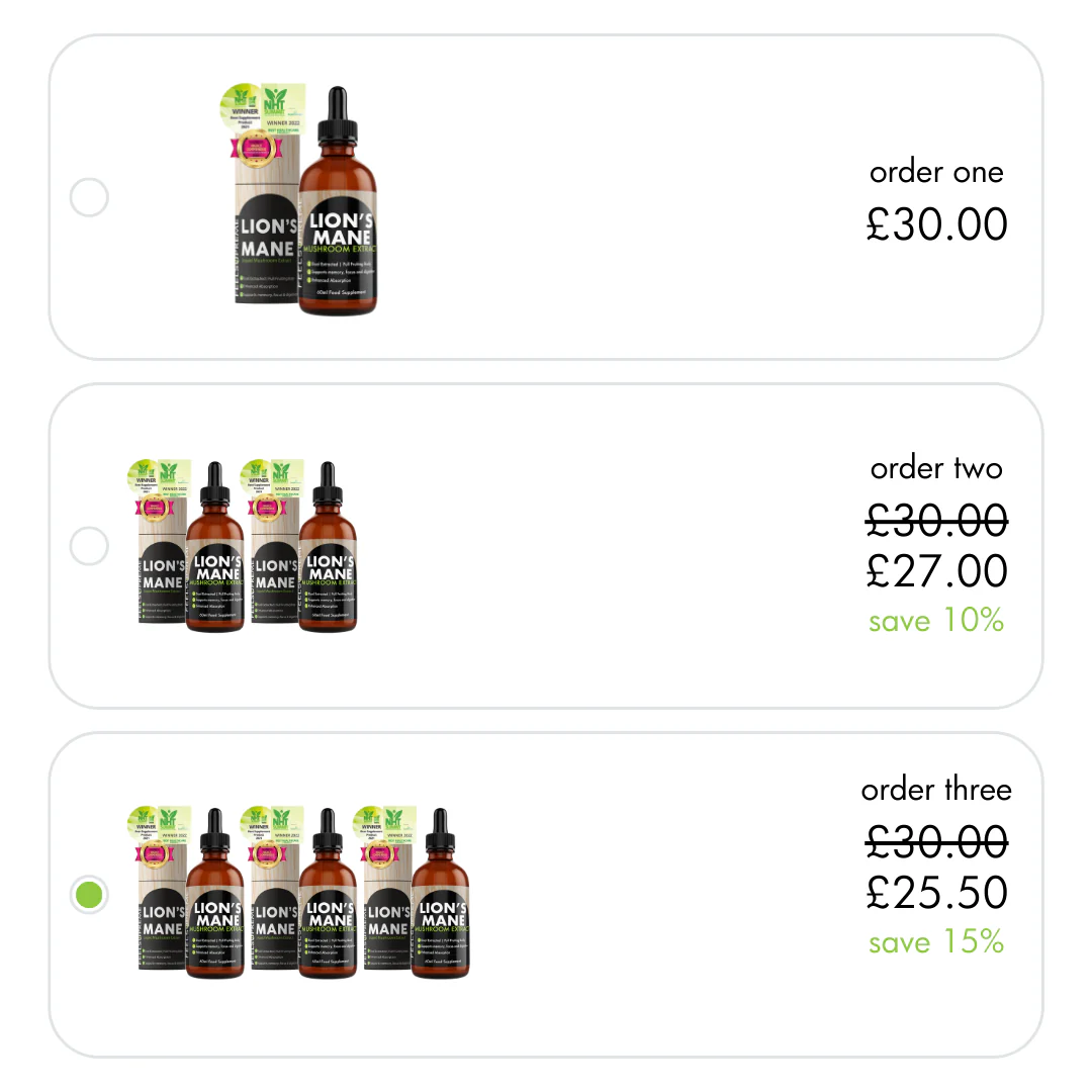 Lion's Mane Dual-Extract Liquid 60ml | Fruiting Body Nootropic - Image 6