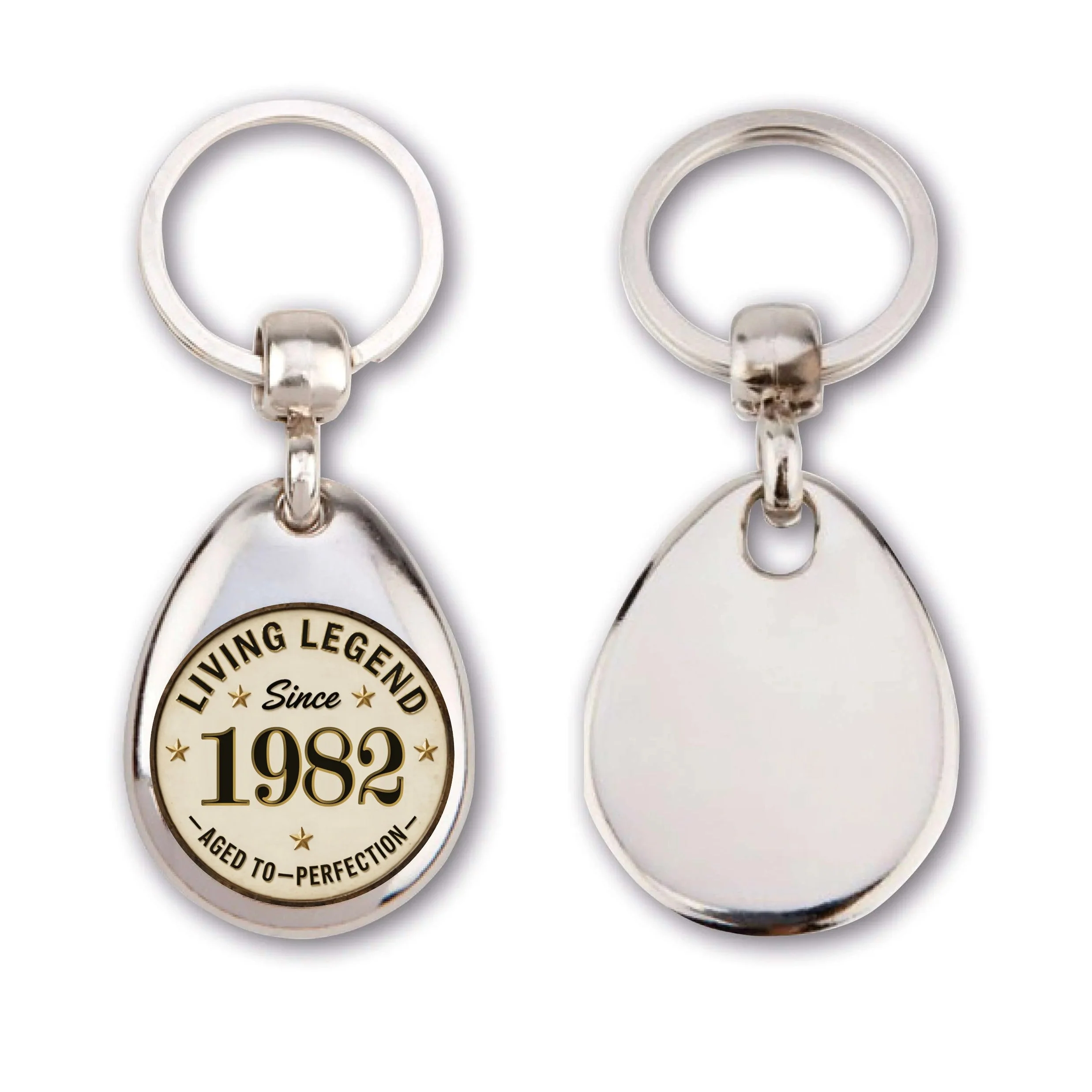 Living Legend Since [YEAR OF BIRTH] Aged to Perfection Key Ring - Image 37