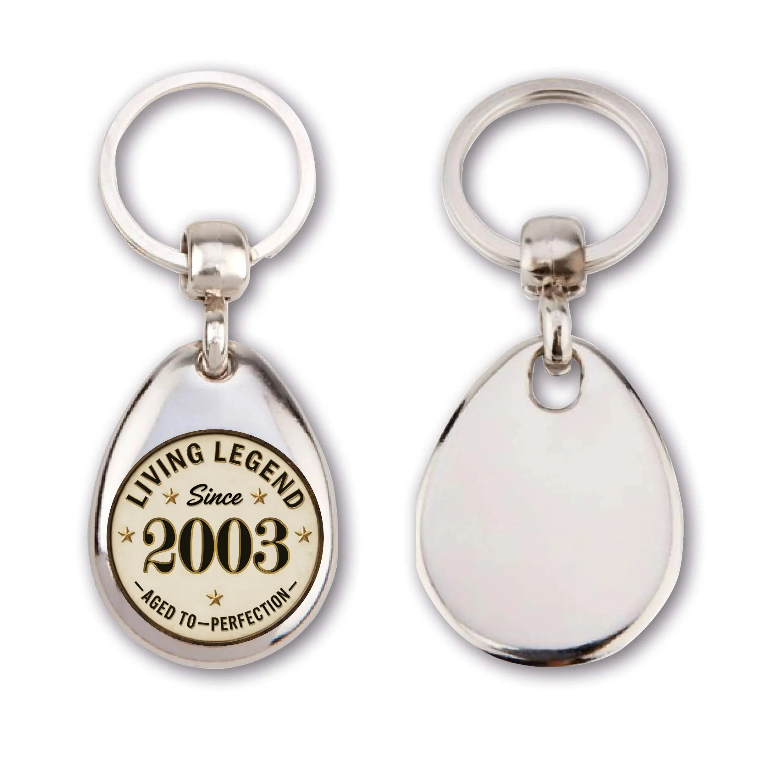 Living Legend Since [YEAR OF BIRTH] Aged to Perfection Key Ring - Image 58