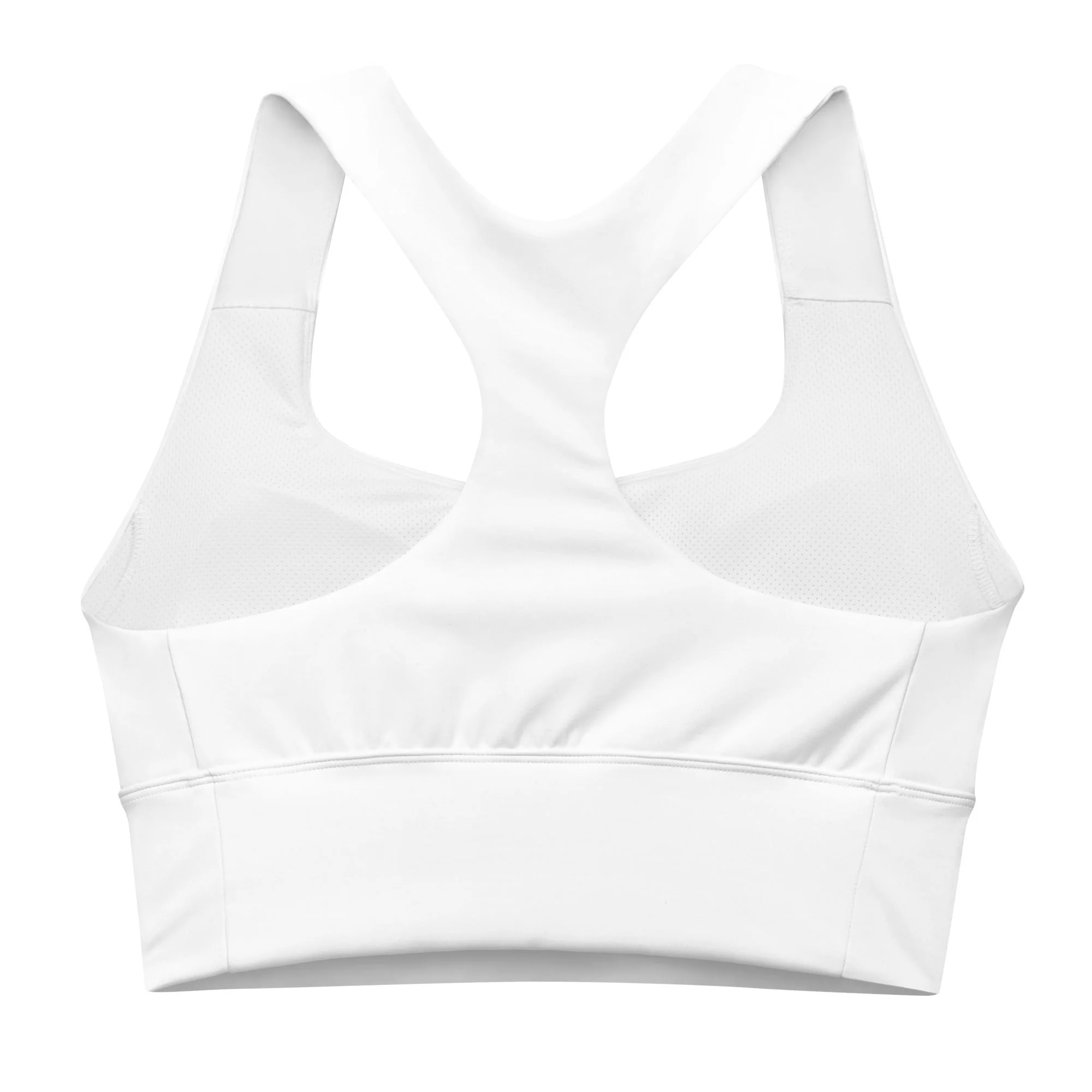 Longline White Sports Bra - Image 7