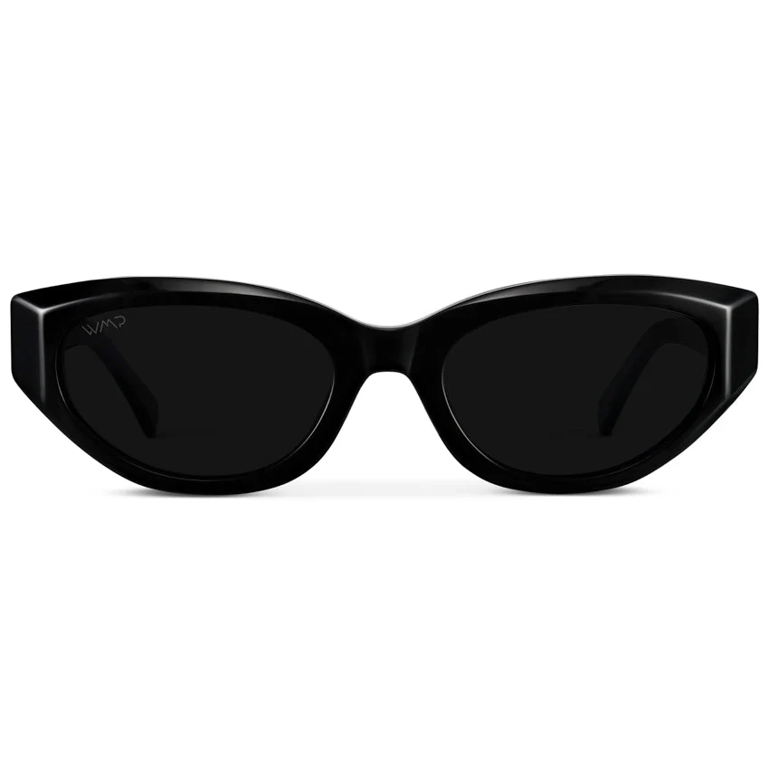 WMP Eyewear Loretta Cat-Eye Sunglasses Black Acetate