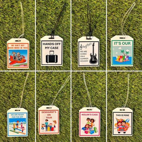 Custom Acrylic Luggage Tag with Name & Address ID Personalised