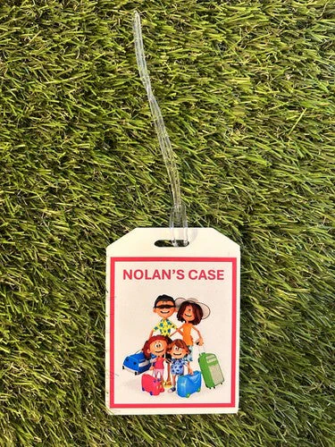 Custom Acrylic Luggage Tag with Name & Address ID Personalised - Image 8