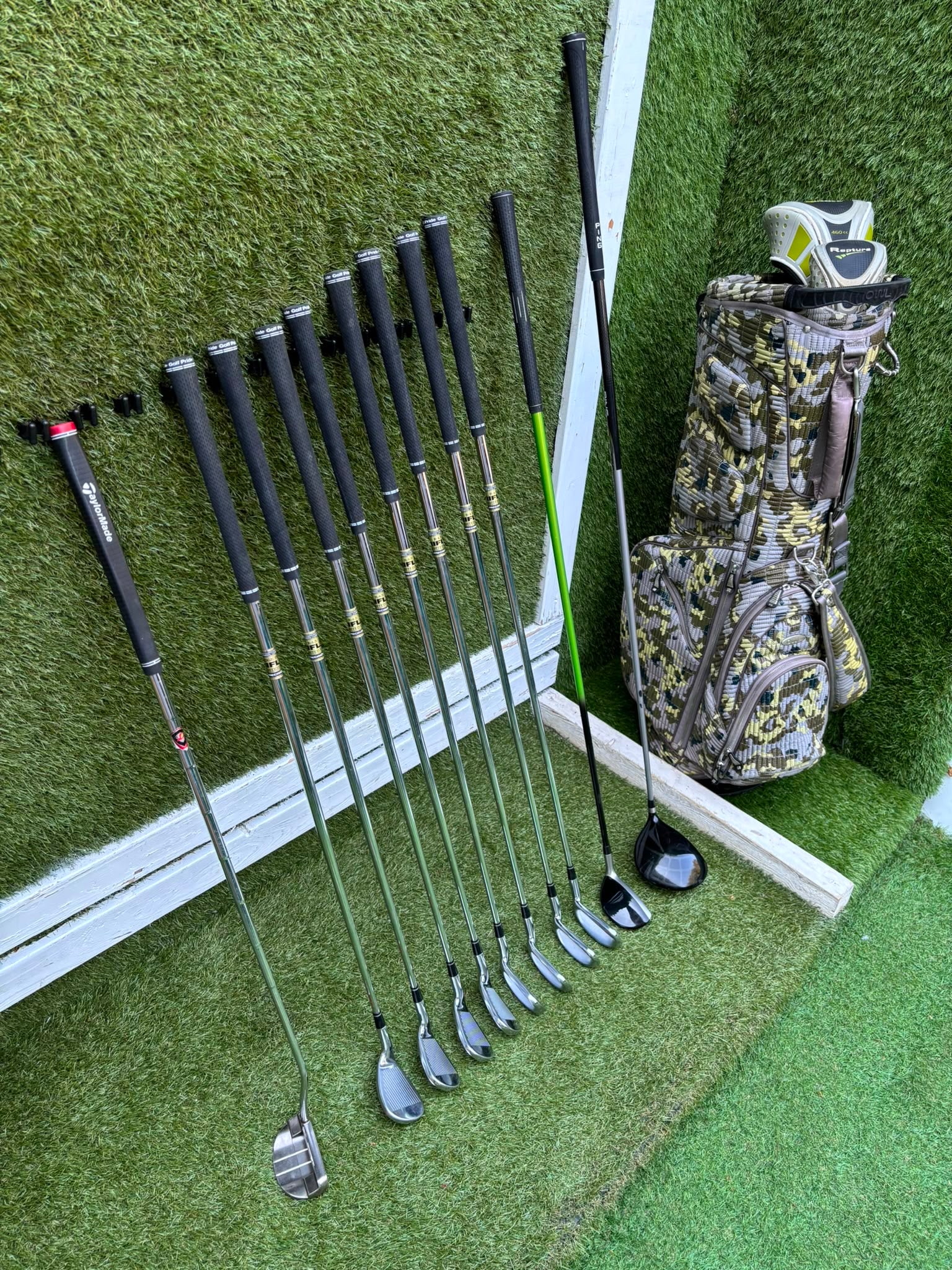 MacGregor V-Foil M565 Irons, Ping Driver, Ping Hybrid, TaylorMade Putter & Premium OUUL Camouflage Stand Bag - Image 22