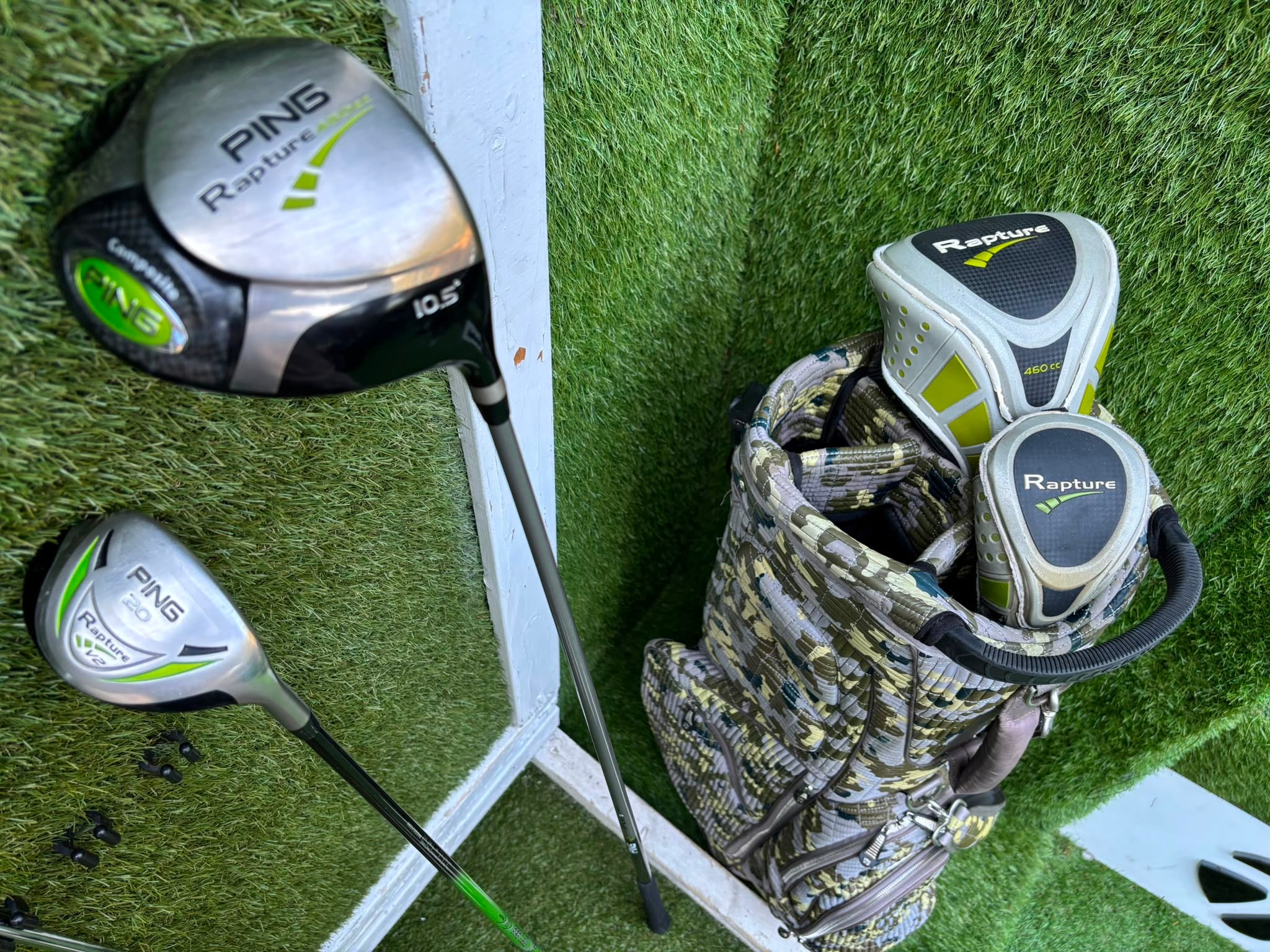 MacGregor V-Foil M565 Irons, Ping Driver, Ping Hybrid, TaylorMade Putter & Premium OUUL Camouflage Stand Bag - Image 34