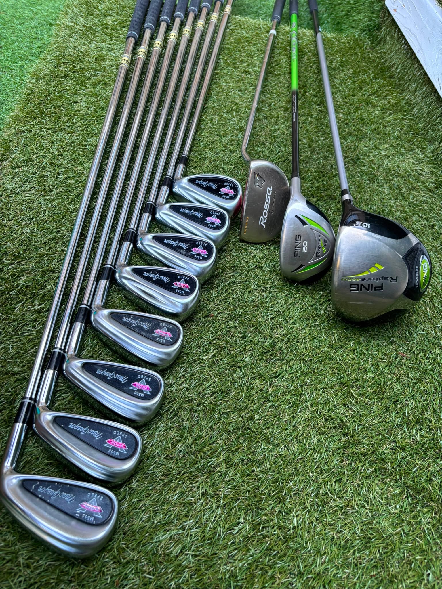 MacGregor V-Foil M565 Irons, Ping Driver, Ping Hybrid, TaylorMade Putter & Premium OUUL Camouflage Stand Bag - Image 6