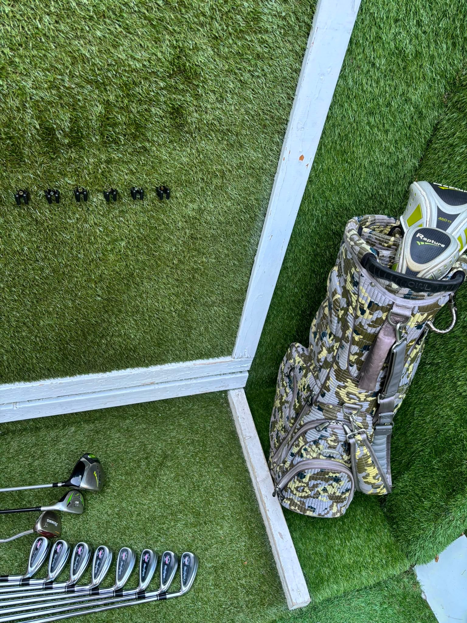 MacGregor V-Foil M565 Irons, Ping Driver, Ping Hybrid, TaylorMade Putter & Premium OUUL Camouflage Stand Bag - Image 7
