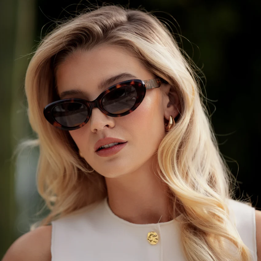 Polarized Cat-Eye Tortoise Acetate Sunglasses for Women WMP - Image 2
