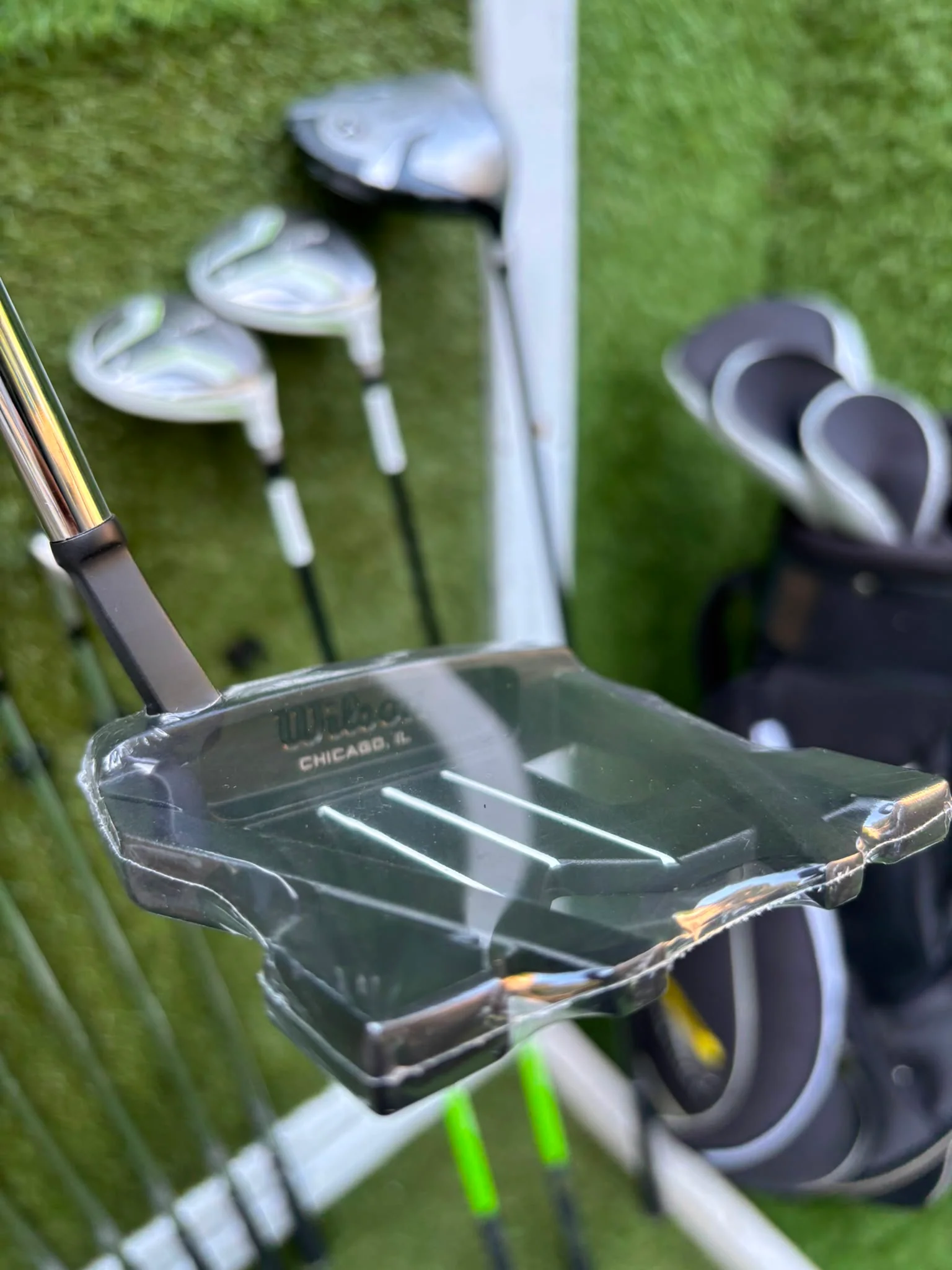 Masters GX1 Irons, Trilogy Ti-Matrix Driver, Dunlop NZ9 Fairway Woods, Wilson Infinite Buckingham Putter & PowaKaddy Cart Bag - Image 6