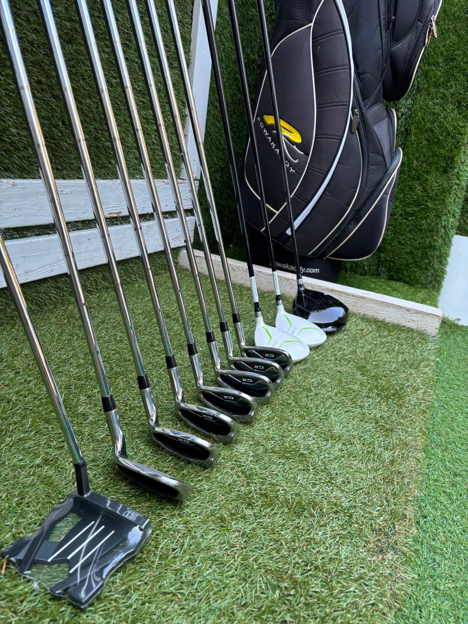 Masters GX1 Irons, Trilogy Ti-Matrix Driver, Dunlop NZ9 Fairway Woods, Wilson Infinite Buckingham Putter & PowaKaddy Cart Bag - Image 7