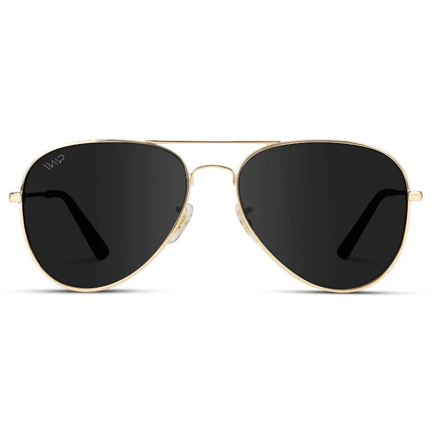 MAXWELL Polarized Aviator Sunglasses Gold Frame Unisex by WMP Eyewear