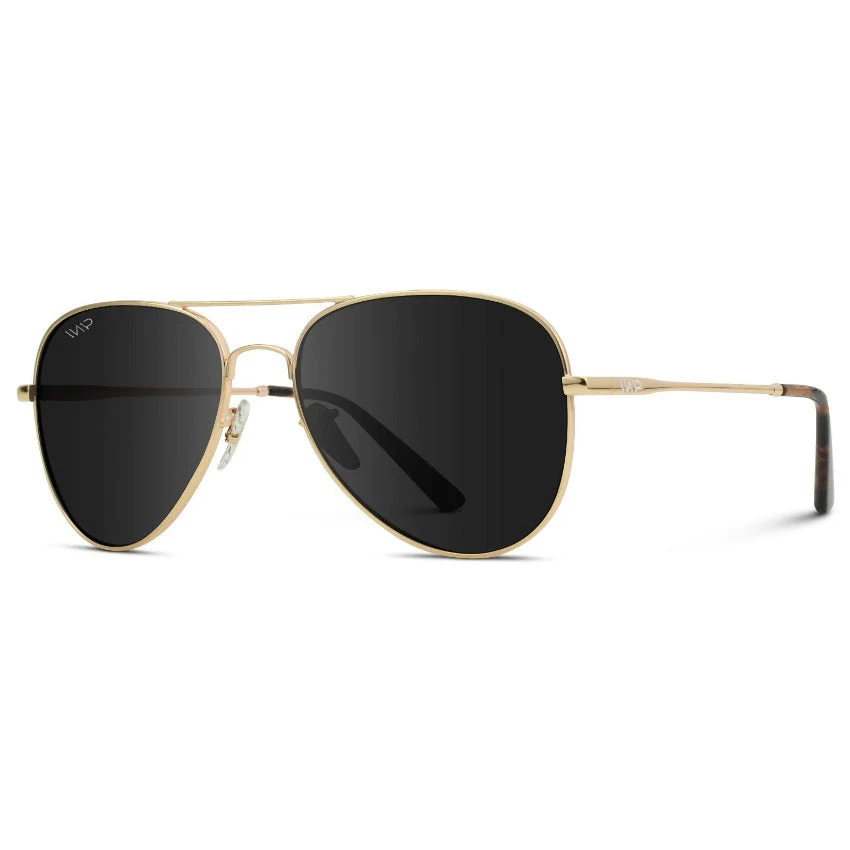 MAXWELL Polarized Aviator Sunglasses Gold Frame Unisex by WMP Eyewear - Image 2