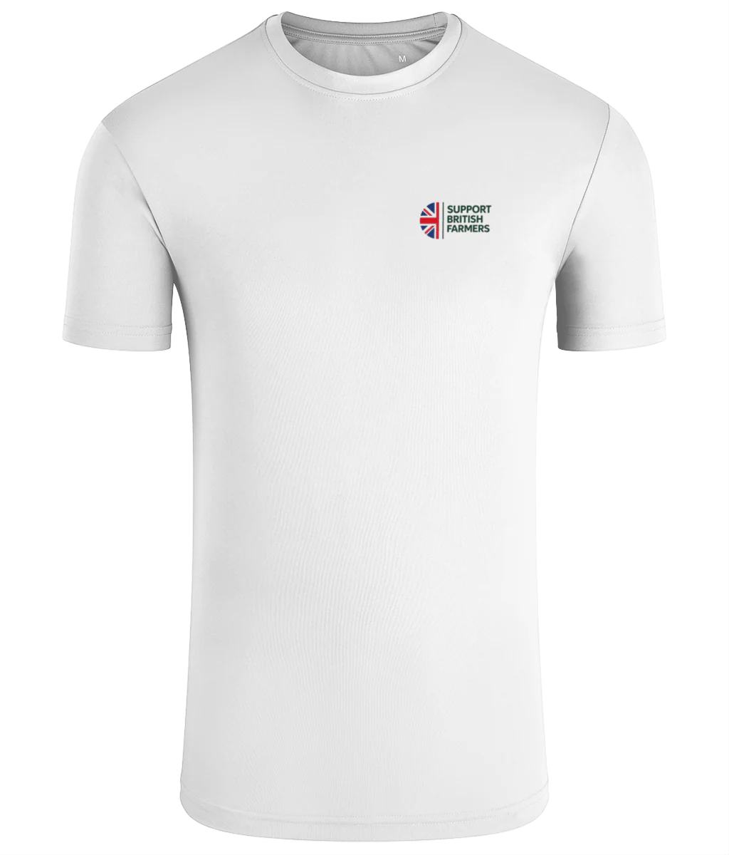Mens TriDri Field Performance T-Shirt Green or White Support British Farmers - Image 4