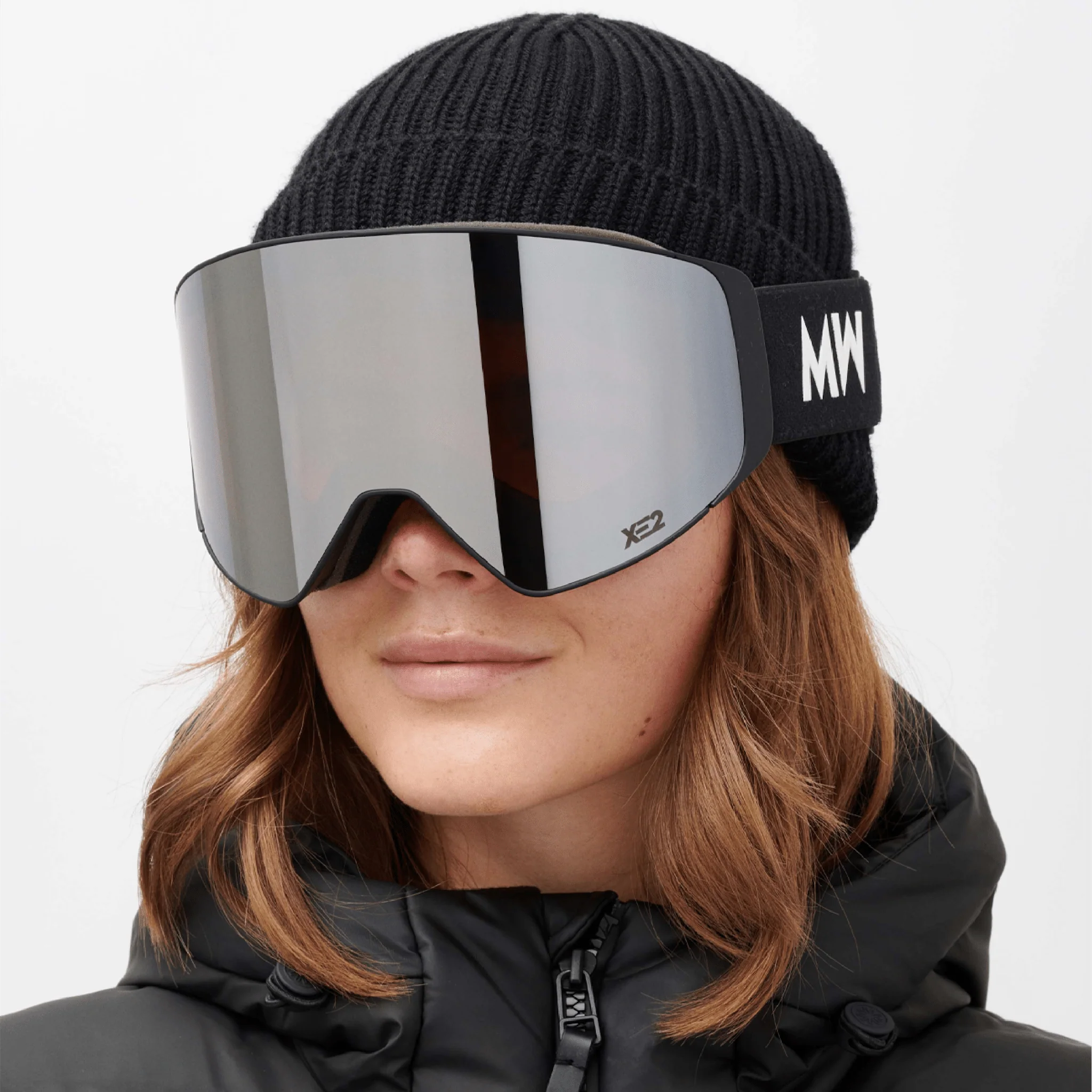 Messy Weekend Clear XE2 Ski Goggles - Silver Mirrored (Black Band) - Image 2