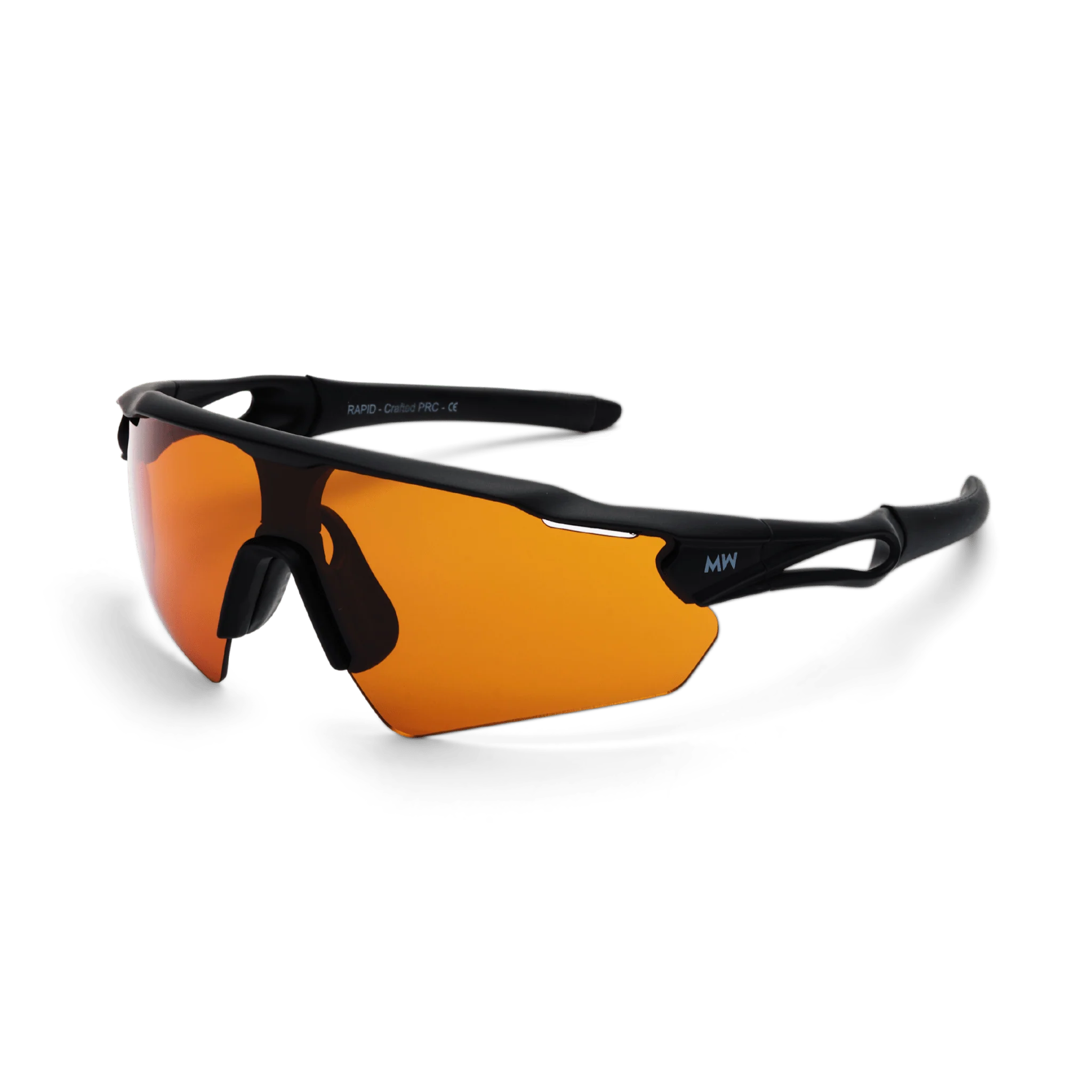 Messy Weekend RAPID Sports Sunglasses - Black/Orange Running & Cycling - Image 4