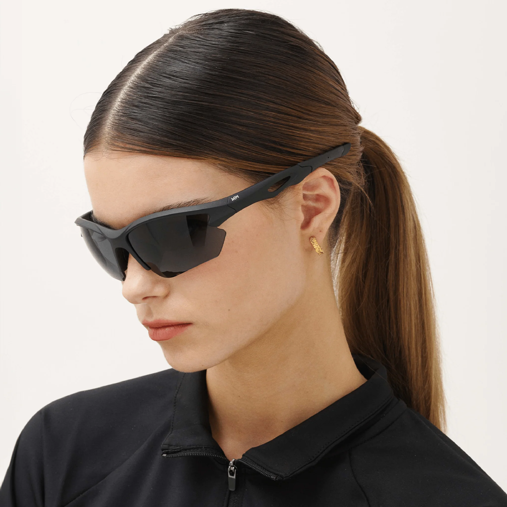 Messy Weekend RATE Sports Sunglasses - Running, Cycling & Hiking Eyewear, Black - Image 3